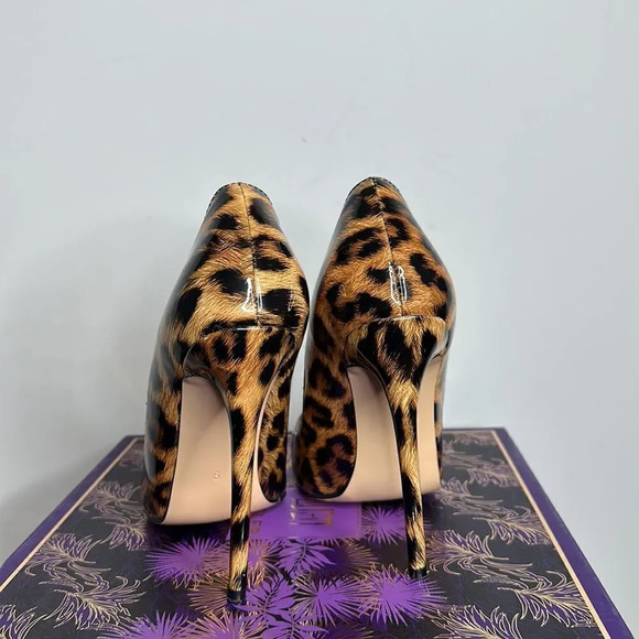Vicosi Leopard Print Patent Leather Pumps - Picture 3 of 8